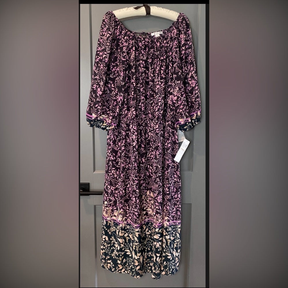 London Times Floral Off-Shoulder Dress 16